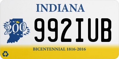 IN license plate 992IUB