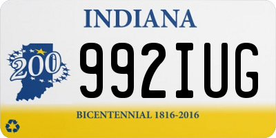 IN license plate 992IUG