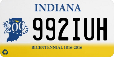 IN license plate 992IUH