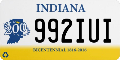 IN license plate 992IUI