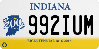 IN license plate 992IUM