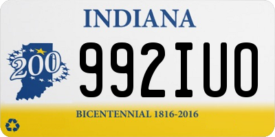 IN license plate 992IUO