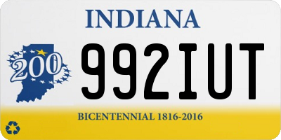 IN license plate 992IUT