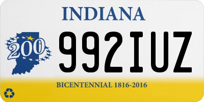 IN license plate 992IUZ