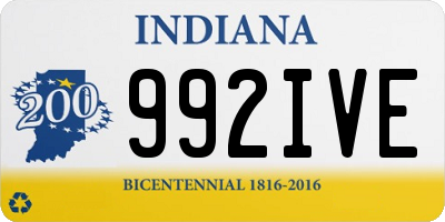 IN license plate 992IVE