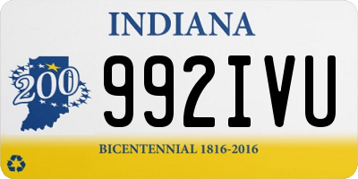 IN license plate 992IVU