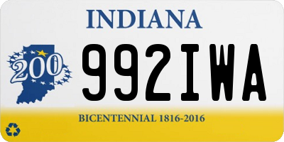 IN license plate 992IWA