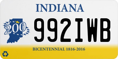 IN license plate 992IWB