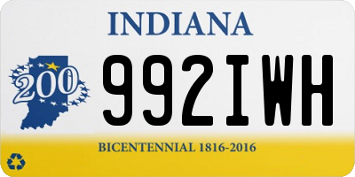 IN license plate 992IWH