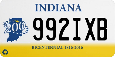 IN license plate 992IXB