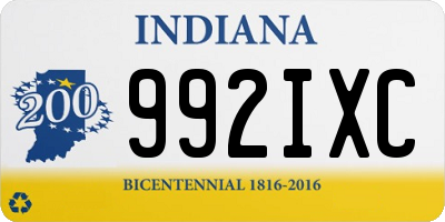 IN license plate 992IXC