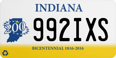 IN license plate 992IXS