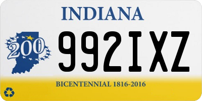 IN license plate 992IXZ