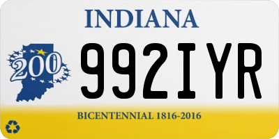 IN license plate 992IYR