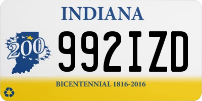 IN license plate 992IZD