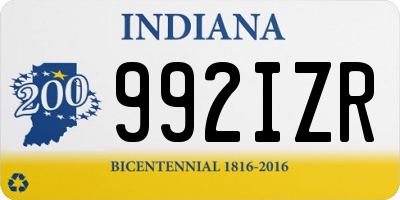 IN license plate 992IZR