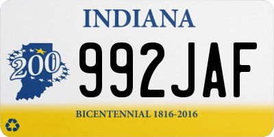 IN license plate 992JAF