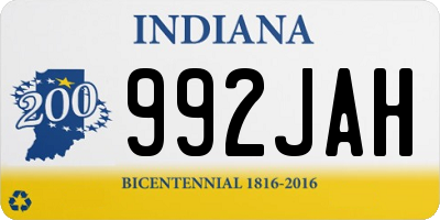 IN license plate 992JAH