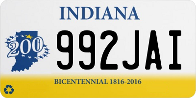 IN license plate 992JAI