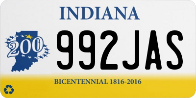 IN license plate 992JAS