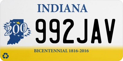 IN license plate 992JAV