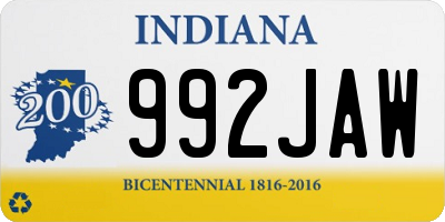 IN license plate 992JAW