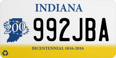 IN license plate 992JBA