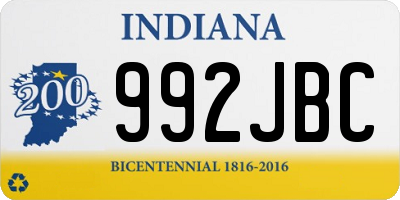 IN license plate 992JBC