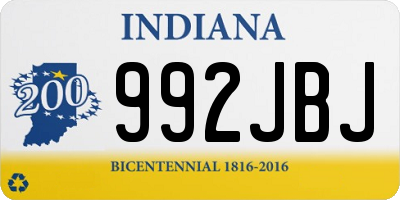 IN license plate 992JBJ