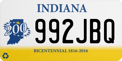 IN license plate 992JBQ