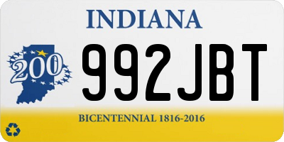 IN license plate 992JBT