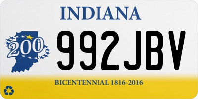 IN license plate 992JBV