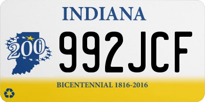 IN license plate 992JCF