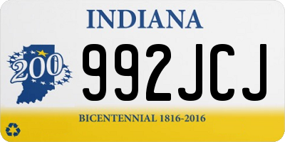 IN license plate 992JCJ