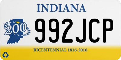 IN license plate 992JCP