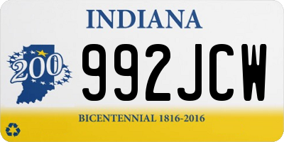 IN license plate 992JCW