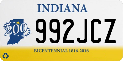 IN license plate 992JCZ