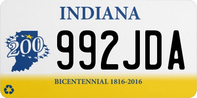 IN license plate 992JDA