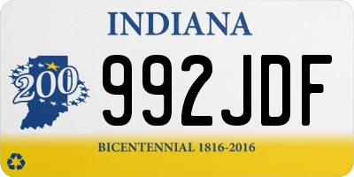 IN license plate 992JDF