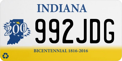 IN license plate 992JDG