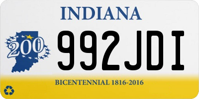 IN license plate 992JDI