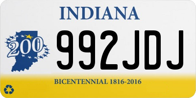 IN license plate 992JDJ