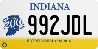 IN license plate 992JDL