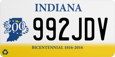 IN license plate 992JDV