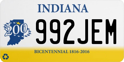 IN license plate 992JEM