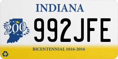 IN license plate 992JFE