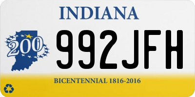 IN license plate 992JFH