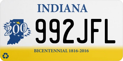 IN license plate 992JFL