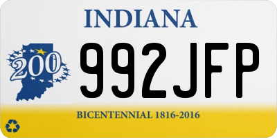 IN license plate 992JFP