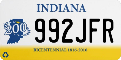 IN license plate 992JFR